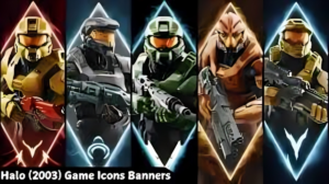 Halo (2003) Game Icons Banners